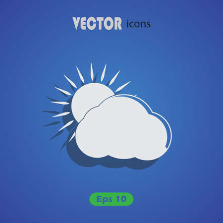 Sun cloud iconのイラスト素材