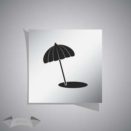 Beach umbrella vector iconのイラスト素材