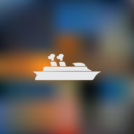Cruise sea ship - Vector iconのイラスト素材