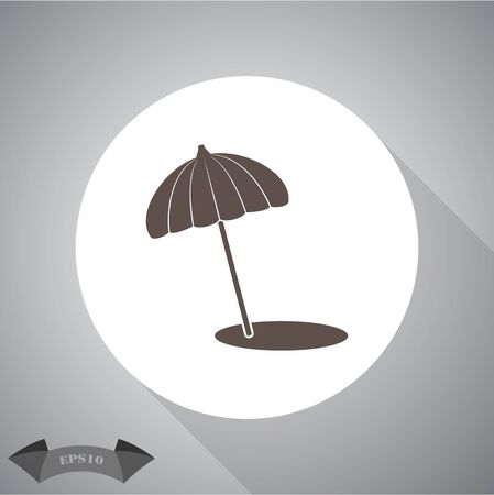 Beach umbrella vector iconのイラスト素材