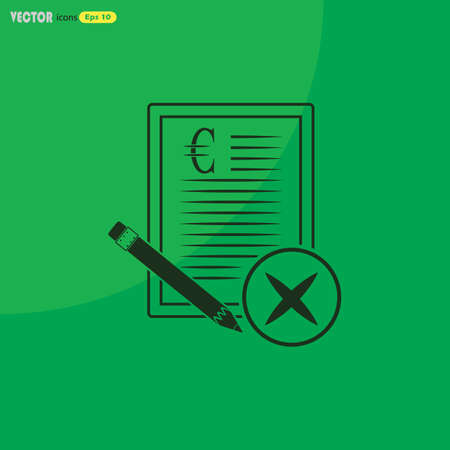 Euro contract vector iconのイラスト素材
