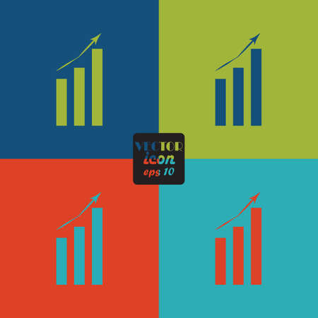 Vector growing graph iconのイラスト素材