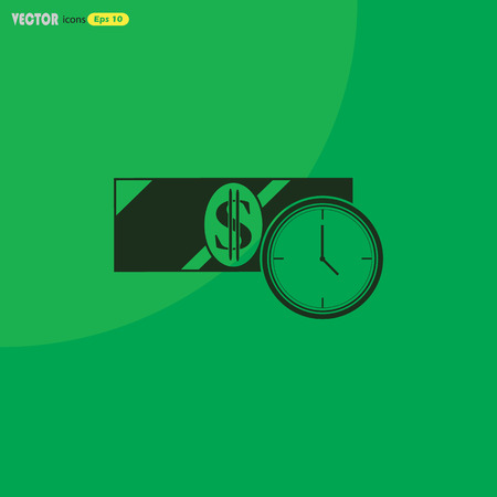 Time is money iconのイラスト素材