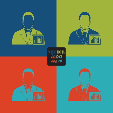 Businessman - Business chartのイラスト素材