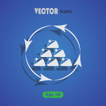 Gold bullions iconのイラスト素材