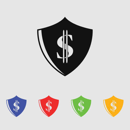 Dollar Protection vector icon.のイラスト素材