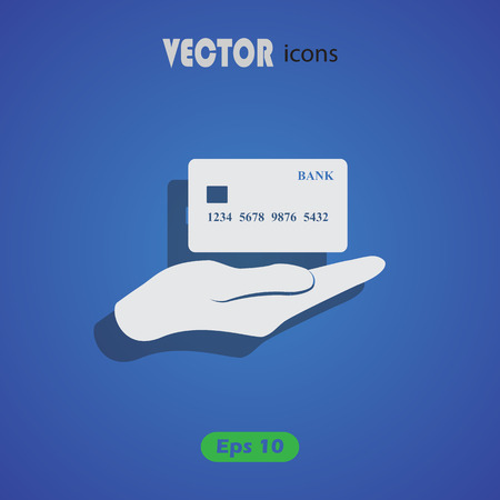 Bank credit with hand vector iconのイラスト素材