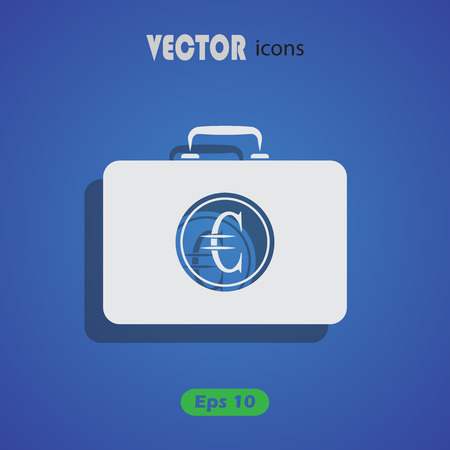 Closed Case with euroのイラスト素材