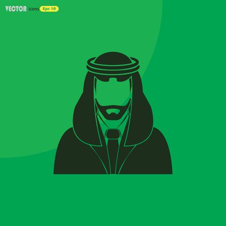 Arabic man avatar Iconのイラスト素材
