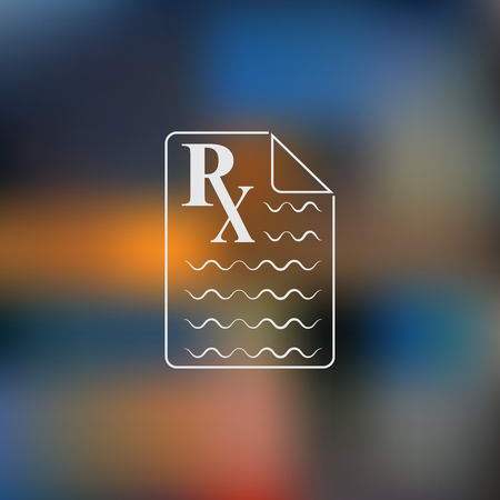 Medical prescription Rx icon.のイラスト素材