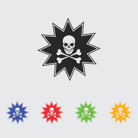 Skull and crossbones iconのイラスト素材