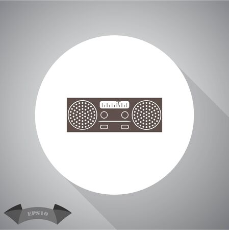 Old radio iconのイラスト素材