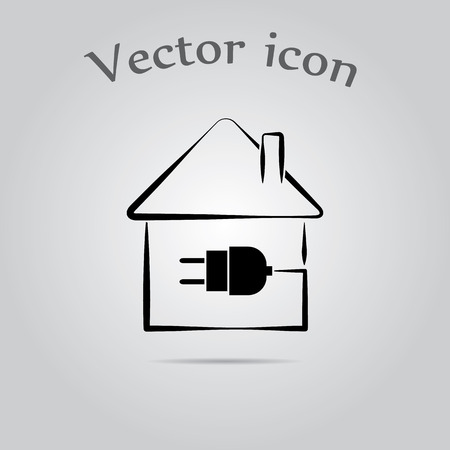 electric house plug icon.のイラスト素材