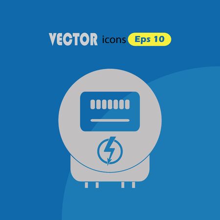 Electricity power counter iconのイラスト素材