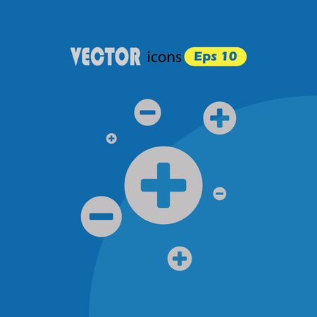 electron simple vector iconのイラスト素材