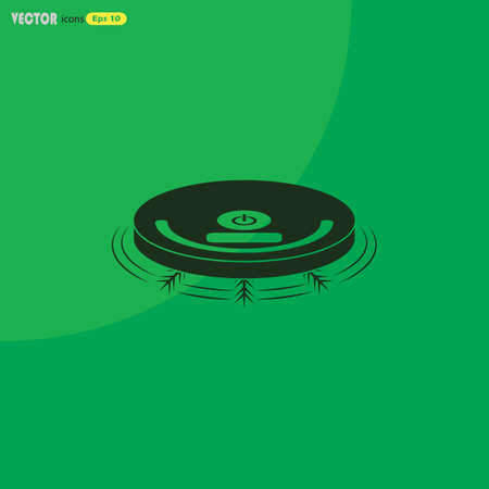 Robotic vacuum cleaner iconのイラスト素材