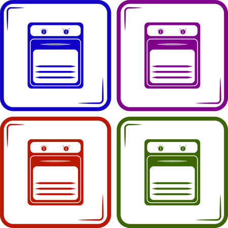 Oven vector iconのイラスト素材