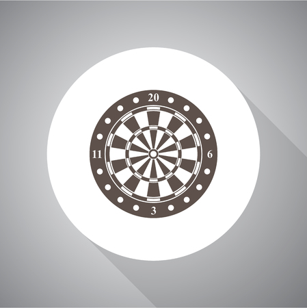 Dartboard vector icon for web and mobileのイラスト素材