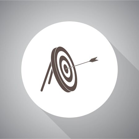 Target with arrow. Vector iconのイラスト素材