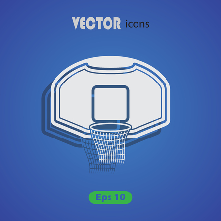 Vector illustration basketball basket, basketball hoop, basketball net.のイラスト素材