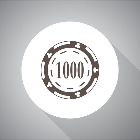 Casino chip vector iconのイラスト素材