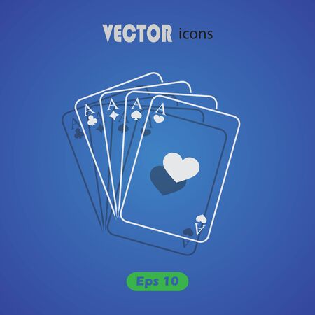 playing cards vector iconのイラスト素材