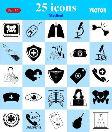 Medical 25 icons set for web and mobileのイラスト素材