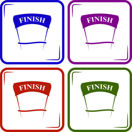 Finish simple vector iconのイラスト素材