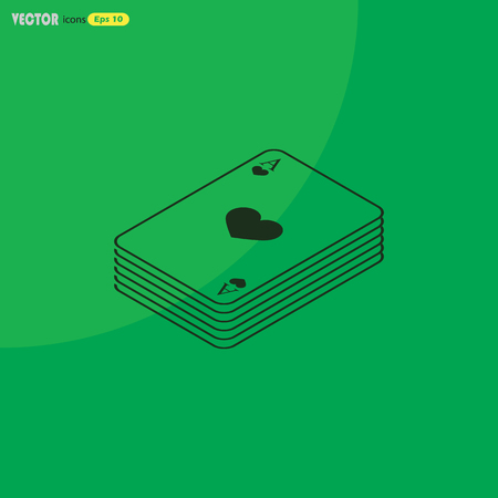 playing cards vector icon