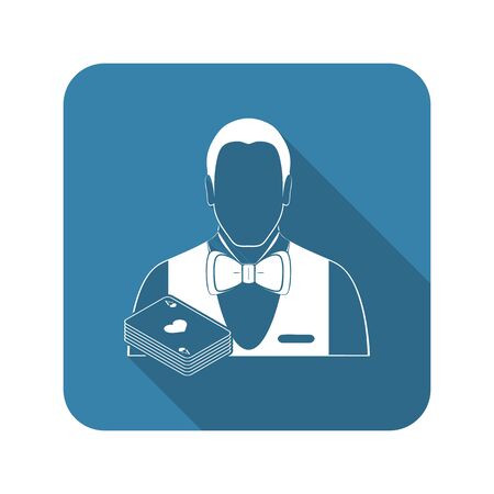 Casino Dealer vector iconのイラスト素材