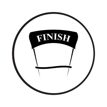 Finish simple vector iconのイラスト素材