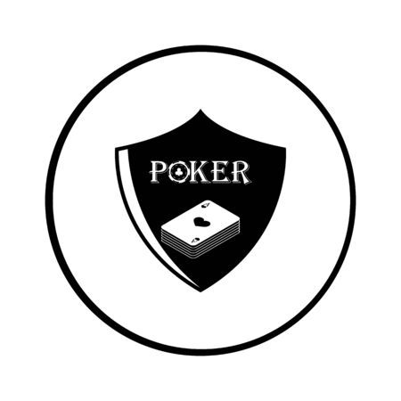 Poker shield vector iconのイラスト素材