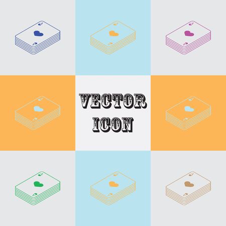 playing cards vector iconのイラスト素材