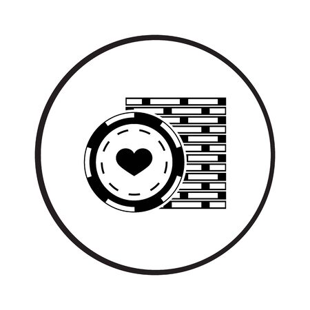 Stack of Poker Chips Illustration. Vector iconのイラスト素材