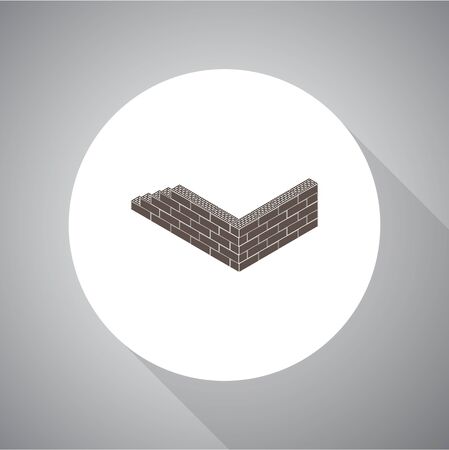 Brick wall vector iconのイラスト素材