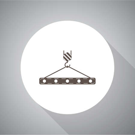 Pictograph of crane hook. Vector iconのイラスト素材