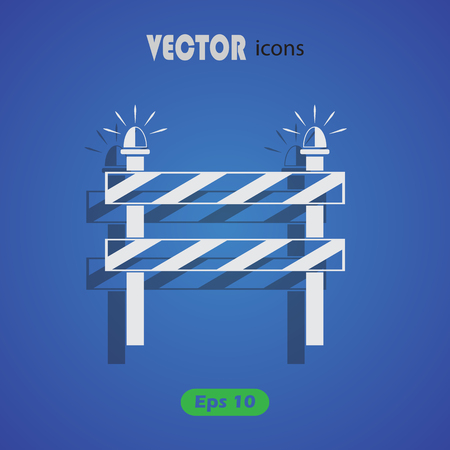 Construction Roadblock vector iconのイラスト素材
