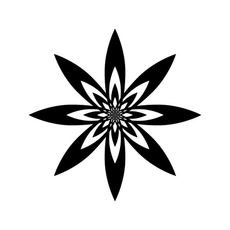 Abstract flowers. Vector black simple icon for web and mobile. Flat style.のイラスト素材