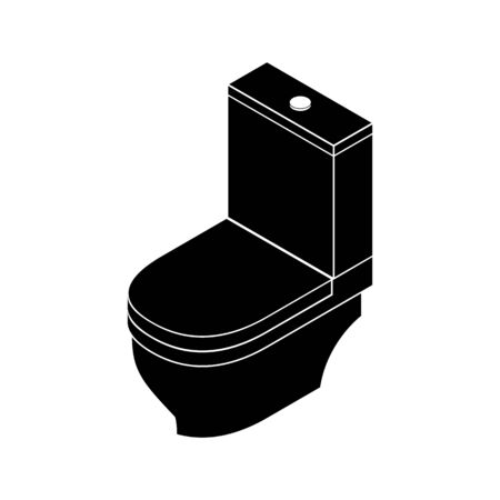 Toilet vector icon for web and mobile. Flat style.のイラスト素材