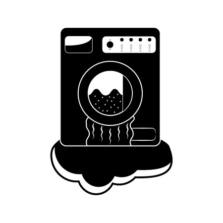 broken washing machine vector icon. Flat style for web and mobile.のイラスト素材