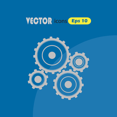 gear vector icon for web and mobileのイラスト素材