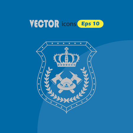 Firefighter Badge vector iconのイラスト素材