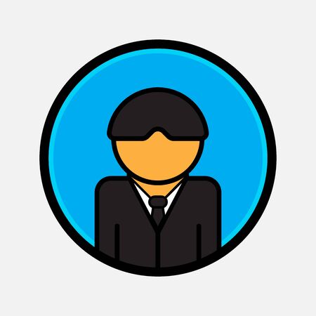 Businessman. Vector icon. Flat styleのイラスト素材