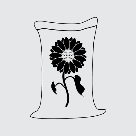 seeds bag vector silhouette simple iconのイラスト素材