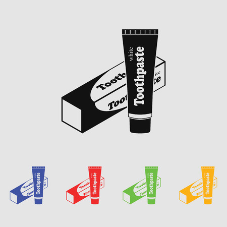 Toothpaste tube vector icon for web and mobile. Flat styleのイラスト素材
