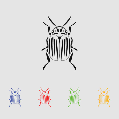 Potato or Colorado beetle symbol. Simple iconのイラスト素材