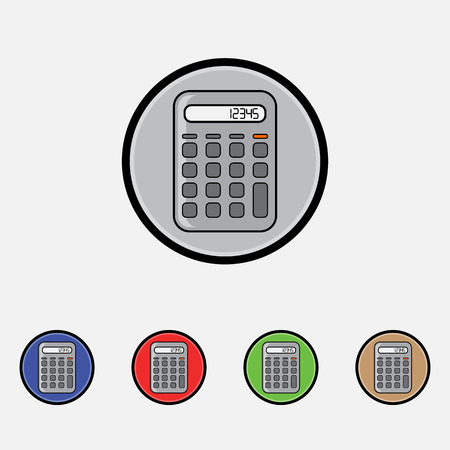 Calculator vector icon in flat style. For web and mobileのイラスト素材