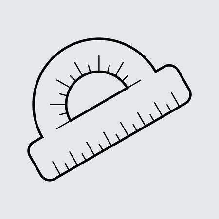 Protractor vector Icon Line style for web and mobileのイラスト素材