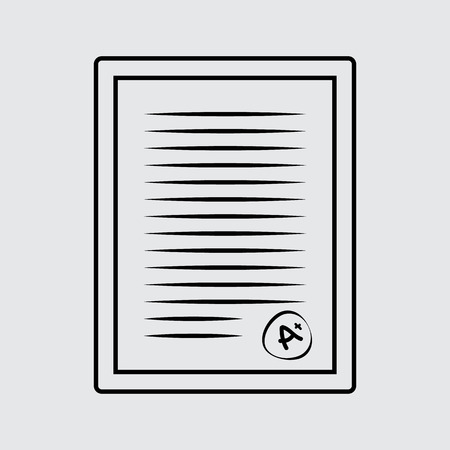 exam results A vector icon. Line style for web and mobileのイラスト素材