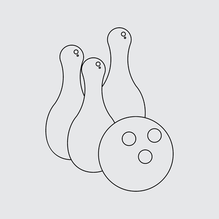 Icon of bowling flat styleのイラスト素材